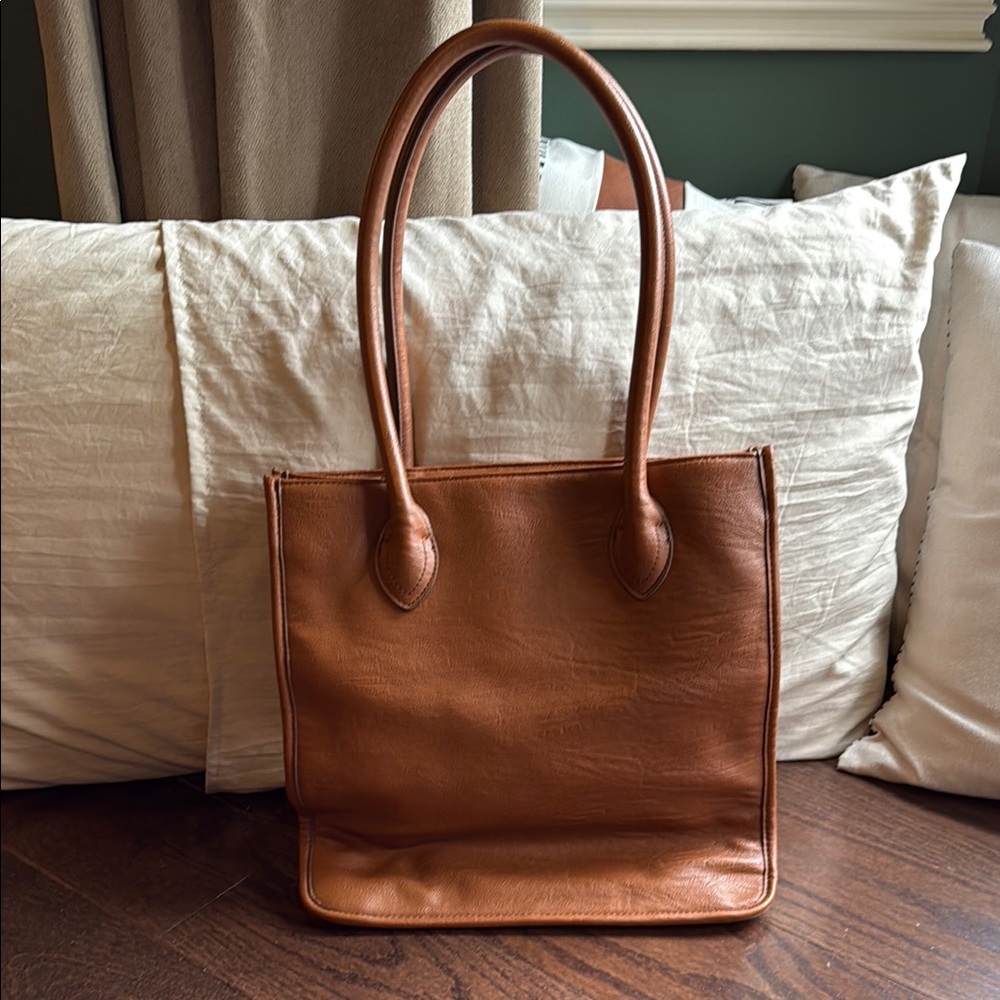 J. Crew Brown Leather Tote Bag